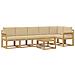 Set di divani da esterno 7 pcs Bianco e Beige Poliestere - Foto miniatura 1