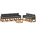 Set di divani da esterno con cuscino 7 pcs Naturale e Antracite - Foto miniatura 1