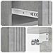 Mobiletto da notte a muro con cassetto 2 pcs Grigio Cemento - Foto miniatura 8