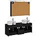 Set di mobili per il bagno 4 pcs Rovere Nero - Foto miniatura 8