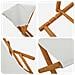 Lettino 4 pcs 3 Posizione Legno di Eucalipto Massello Crema - Foto miniatura 2