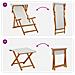 Lettino 4 pcs 3 Posizione Legno di Eucalipto Massello Crema - Foto miniatura 10