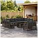 Set Divano da Giardino 13 pz Grigio e Grigio Scuro polyrattan - Foto miniatura 10