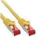 cavo patch per rete dati lan cat. 6, 2x rj45, doppia schermatura sftp (pimf) , halogenfree, colore giallo, 5m - Foto miniatura 1