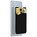 Porta-carte Smartphone E Tablet Vano Per Carta Di Credito Silicone Adesivo Nero - Foto miniatura 2