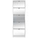 Scarpiera 5 Ribalte A Specchio Struttura Bianca 58x17xh. 177 Cm - Foto miniatura 1