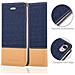 Custodia Compatibile Con Apple Iphone 7 / 7s / 8 / Se 2020 In Blu Scuro Marrone - Coperchio Protettiva Con Chiusura Magnetica, Funzione Stand E Tasca Per Le Carte - Foto miniatura 3