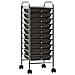 Carrello Portaoggetti Mobile Con 10 Cassetti Nero In Plastica - Foto miniatura 1