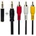 35 Mm A Rca Av Videocamera Cavo Video Maschio Di 3.5mm 3rca Maschio Stereo Audio Video Aux Cavo Per Smartphone Mp3 Compresse Altoparlanti Home Theater Qicheng Lys (35 Dritto Al 3rca 1m)  - Foto miniatura 1