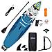 Sup Stand Up Paddle Tavola Gonfiabile Surf Board Tiger Blu 10'6"" Con Pagaia E Tutti Gli Accessori 320cm X 83cm X 15cm Portata 150kg 3 Pinne - Foto miniatura 1