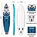 Sup Stand Up Paddle Tavola Gonfiabile Surf Board Tiger Blu 10'6"" Con Pagaia E Tutti Gli Accessori 320cm X 83cm X 15cm Portata 150kg 3 Pinne - Foto miniatura 2
