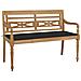 Panca Batavia Con Cuscino Nero 120 Cm In Massello Di Teak - Foto miniatura 1