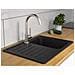 Miscelatore Lavello con Bocca Tonda CORNWALL Aspetto Inox - Foto miniatura 2