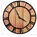 Orologio da Parete 39 cm Marrone e Nero in MDF e Ferro - Foto miniatura 3