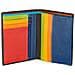 Portafoglio da uomo a libro in pelle multicolore con lampo Nero - Foto miniatura 1