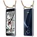 Catena Di Telefoni Cellulari Compatibile Con Asus Zenfone 3 (5,2"" Zoll) In Marrone Brillante - Coperchio Protettivo In Silicone Con Anelli D'argento, Cinturino In Corda E Custodia Staccabile - Foto miniatura 8