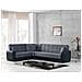 Divano Letto Matias, Divano Letto Contenitore Ad Angolo In Ecopelle E Tessuto, Sofà Da Soggiorno Con Apertura Click-clack E Penisola Reversibile, 305x238h91 Cm, Nero E Grigio - Foto miniatura 1