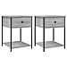 Comodini 2 Pz Grigio Sonoma 44x45x58 Cm In Legno Multistrato - Foto miniatura 2