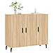 Credenza Rovere Sonoma 90x34x80 Cm In Legno Multistrato - Foto miniatura 3