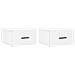 Comodini A Muro 2 Pz Bianchi 35x35x20 Cm - Foto miniatura 2