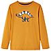 Maglietta Da Bambino A Maniche Lunghe Stampa Dinosauro Ocra Scuro 128 - Foto miniatura 1