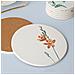 Sottobicchieri Tovaglietta Resistente Al Calore Assorbimento D'acqua Con Supporto Per Sottobicchiere 6 Pacchi Fiore Elegante - Foto miniatura 3