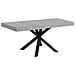 Tavolo Allungabile 90x90/194 Cm Clerk Premium Piano Cemento - Gambe Antracite - Foto miniatura 1
