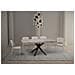 Tavolo Allungabile 90x90/194 Cm Clerk Premium Piano Cemento - Gambe Antracite - Foto miniatura 2