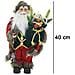 Statuina Babbo Natale Addobbo Statuetta 40cm Vestiti In Tessuto E Sacco Natalizio - Foto miniatura 3