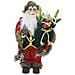 Statuina Babbo Natale Addobbo Statuetta 40cm Vestiti In Tessuto E Sacco Natalizio - Foto miniatura 4