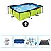 Piscina Fuori Terra - Rettangolo - 220x150x65 Cm - Groen - Include Accessori Coordinati Cb62 - Foto miniatura 1