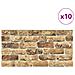 Lusso Casadino -  Pannelli Murali 3d Con Design Mattoni Sabbia Scuro 10 Pz Eps - Foto miniatura 3