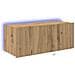 Cabinet da muro per TV  con luci LED Rovere artigianale 80x35x31 cm - Foto miniatura 1