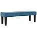 Letto a Doghe con Materasso e Panchina Blu Scuro 140x200 cm in Velluto - Foto miniatura 6