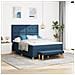 Letto Box Spring con Materasso e Panchina Blu 140x190 cm Tessuto - Foto miniatura 2