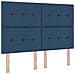 Letto Box Spring con Materasso e Panchina Blu 140x190 cm Tessuto - Foto miniatura 6