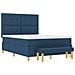 Letto Box Spring con Materasso e Panchina Blu 140x190 cm Tessuto - Foto miniatura 8