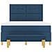 Letto Box Spring con Materasso e Panchina Blu 140x190 cm Tessuto - Foto miniatura 9
