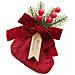 Festoso Ornamento A Campana Per Albero Di Natale - Decorazione Festiva In Tessuto E Pvc - Foto miniatura 3