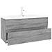 Mobile Bagno e Lavabo Integrato Grigio Sonoma Legno Multistrato - Foto miniatura 1