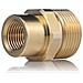 Adattatore Riduzione M22 A 1/4"" Per Idropulitrice - Ottone Di Alta Qualità | Filettatura M22x1,5 Mm, 14 Mm | Compatibile Con Accessori 1/4"" - Foto miniatura 3
