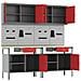 Set banco da lavoro con cassetto 8 pcs Rosso e Grigio - Foto miniatura 5