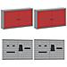 Set banco da lavoro con cassetto 8 pcs Rosso e Grigio - Foto miniatura 6