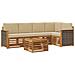Set divano sezionale con cuscino 5 pcs Naturale - Foto miniatura 1