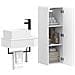 Set di mobili per il bagno 2 pz Bianco Lucido - Foto miniatura 3