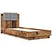 Struttura letto con testata Legno antico 80 x 200 cm - Foto miniatura 5