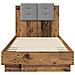 Struttura letto con testata Legno antico 80 x 200 cm - Foto miniatura 6