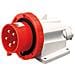Spina Fissa Da Parete A 90° Stagna Hp Ip67 2p+t 16a 230v 50/60hz6h Cablaggio A Vite - Foto miniatura 2