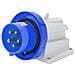 Spina Fissa Da Parete A 90° Stagna Hp Ip67 2p+t 16a 230v 50/60hz6h Cablaggio A Vite - Foto miniatura 3