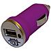 Adattatore Autoaccendisigari Caricabatterie Auto - Viola - Usb - Foto miniatura 1